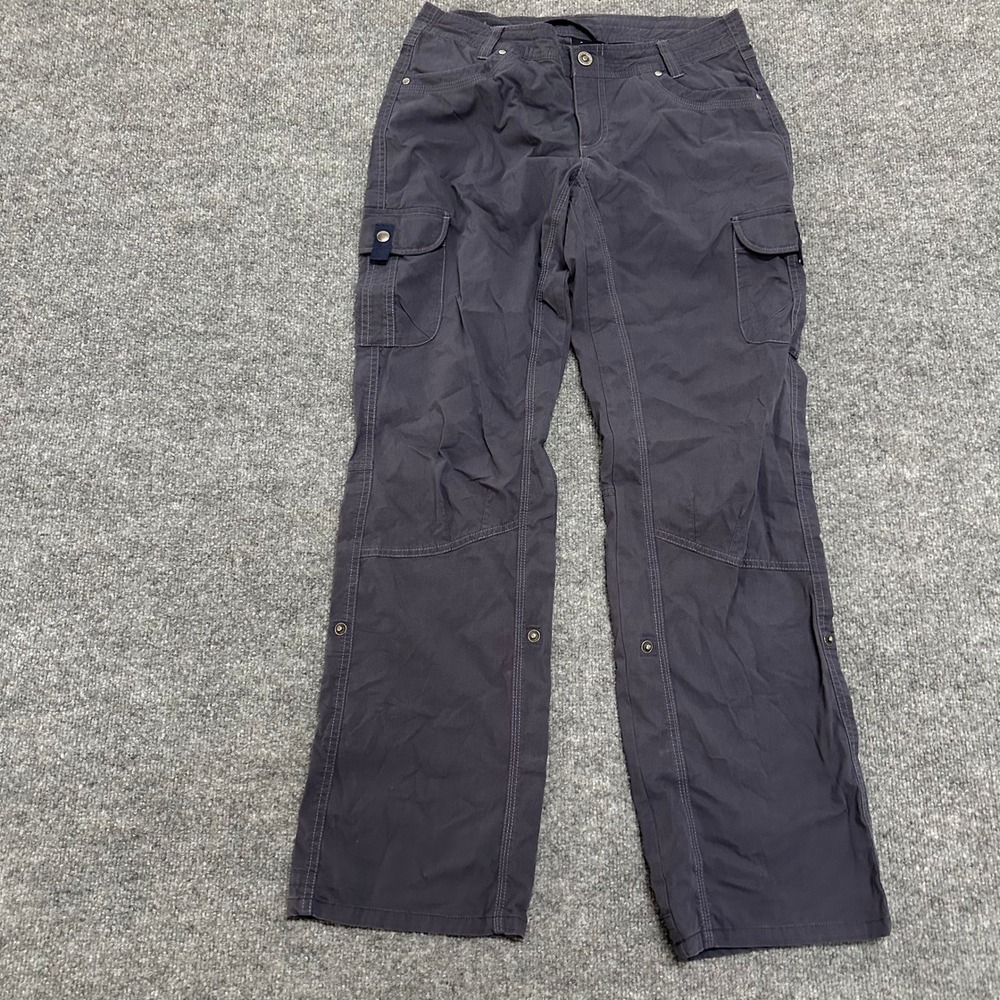 Kuhl Cargo Pants Womens Size 10 Reg Charcoal Grey Hiking Outdoor Utility Casual - Picture 3 of 9